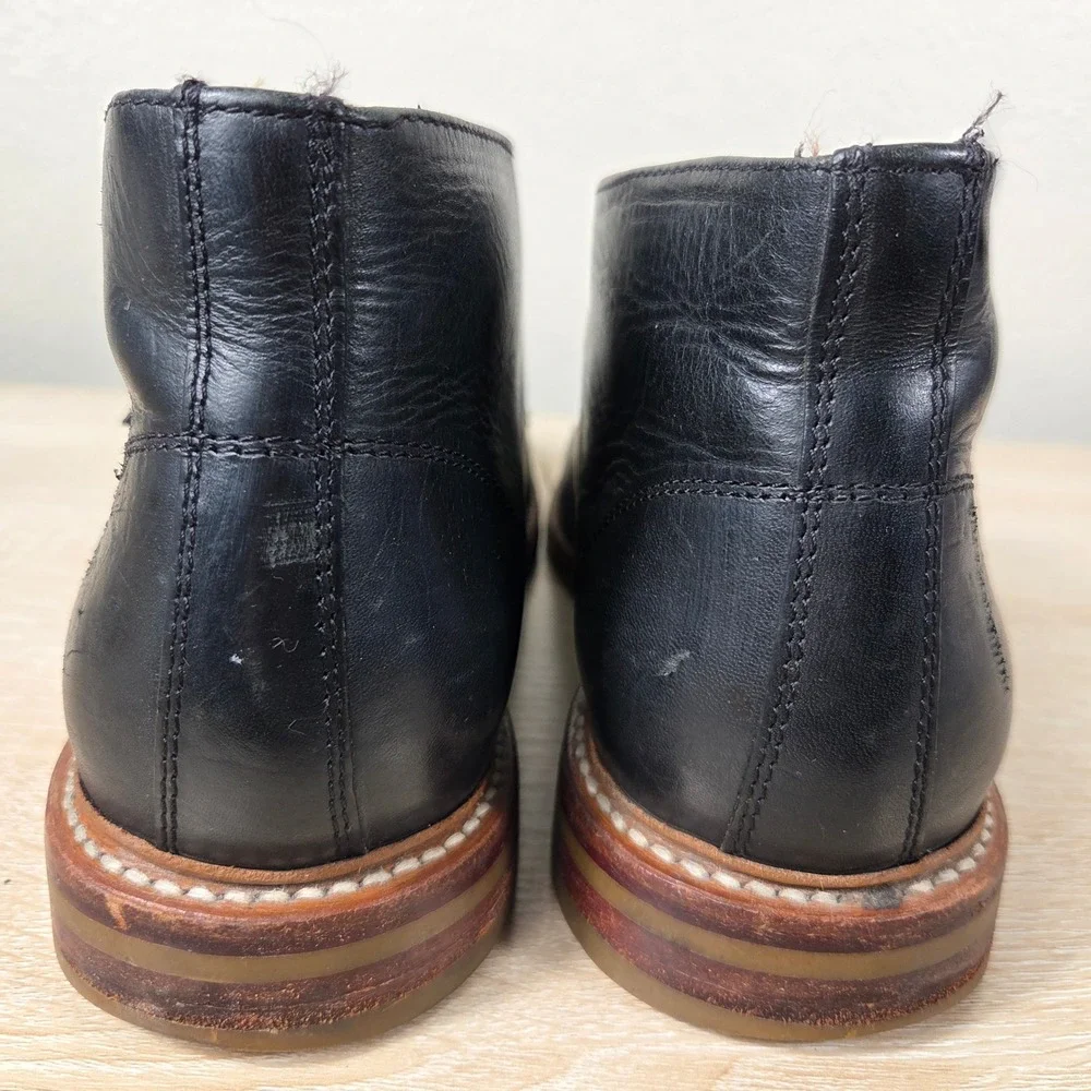 Frye Men's 10D Black Leather Monk Strap Chukka Boots Made in Mexico